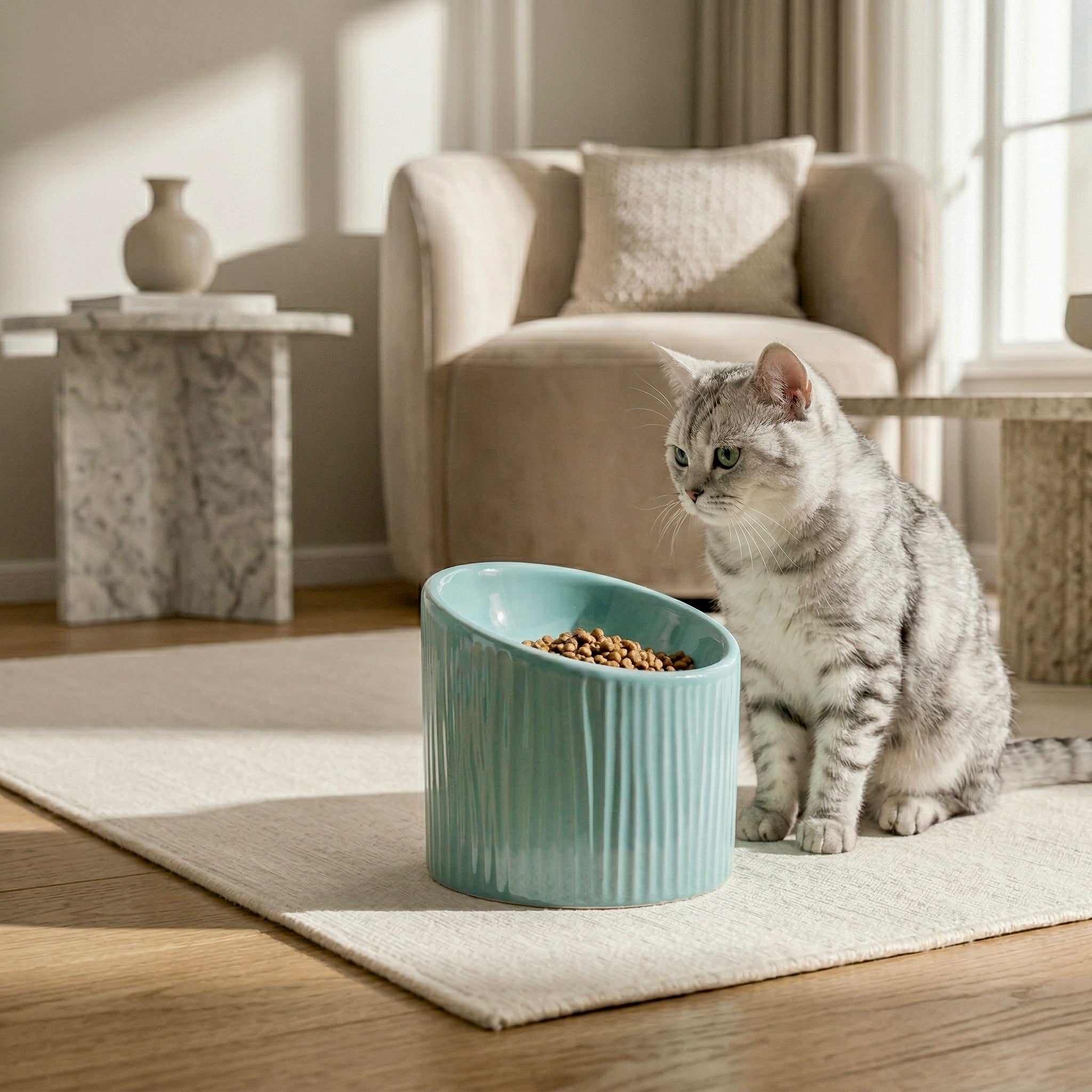 Mino Ceramic Elevated Bowl