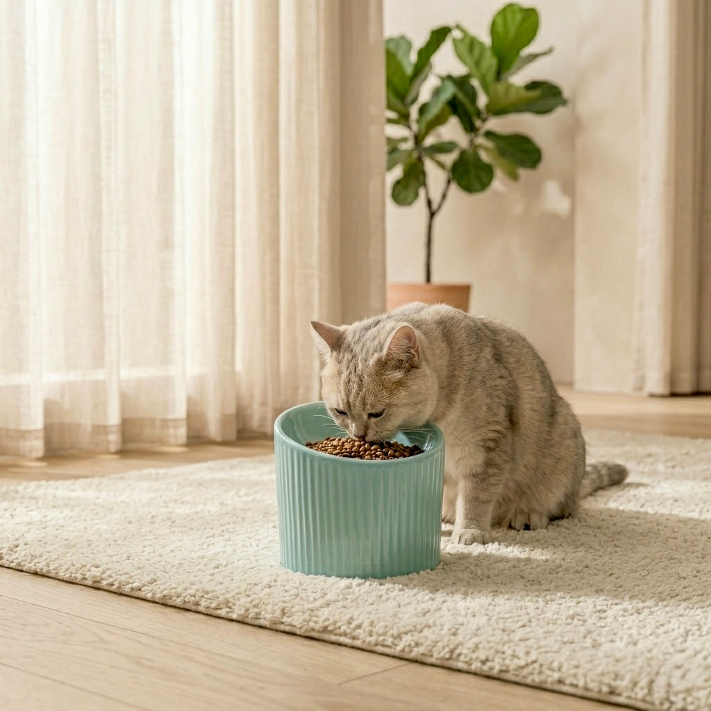 Mino Ceramic Elevated Bowl