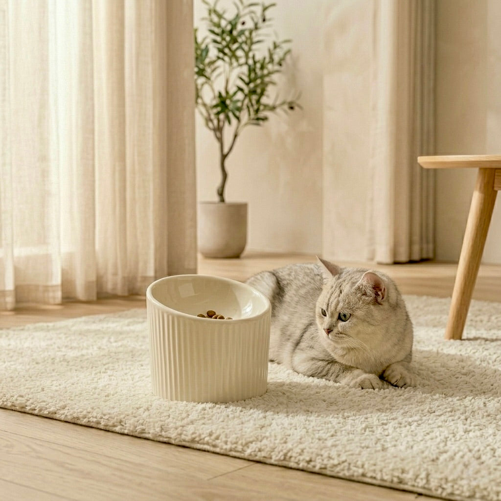 Mino Ceramic Elevated Bowl