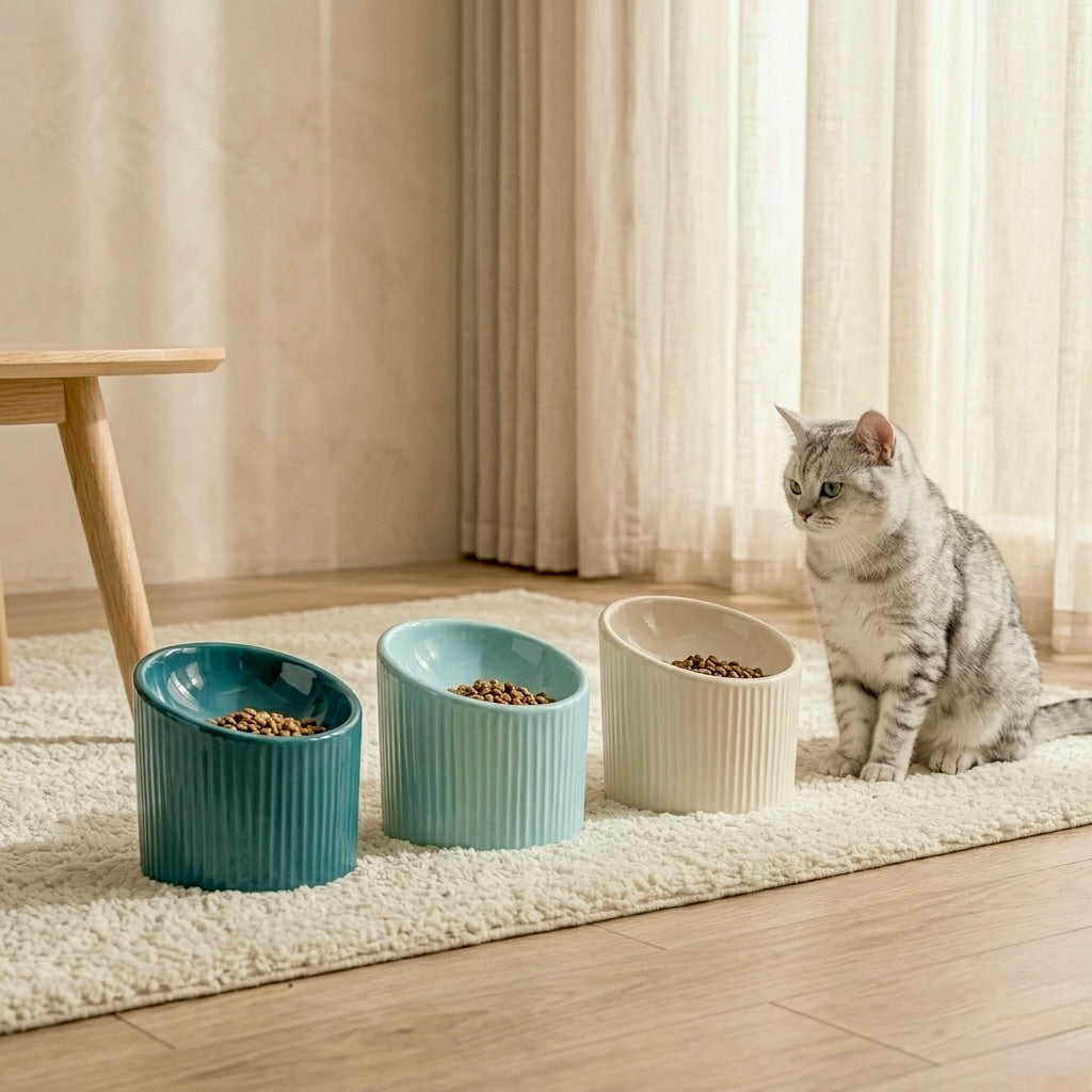 Mino Ceramic Elevated Bowl